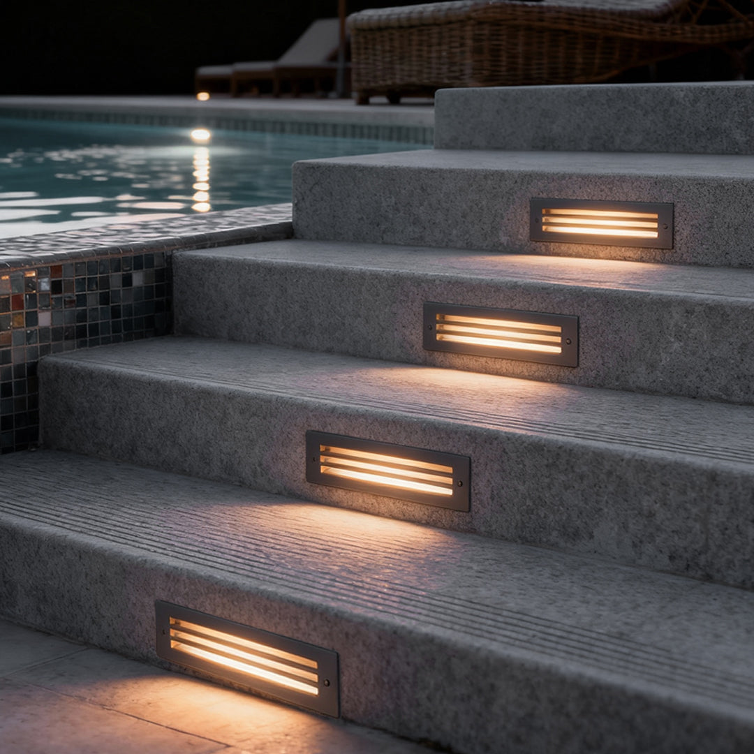 Premium LED Outdoor Stair Wall Lights - Embedded Brick Design