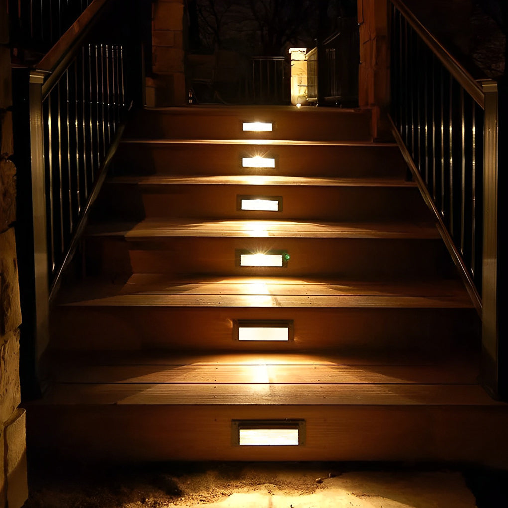 Premium LED Outdoor Stair Wall Lights - Embedded Brick Design