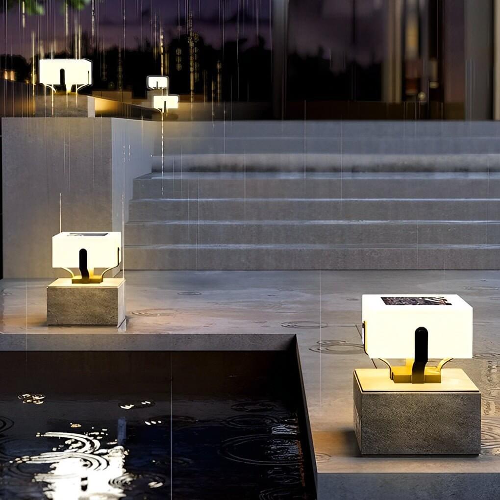 Modern Waterproof LED Square Brick Pillar Light for Outdoor Use
