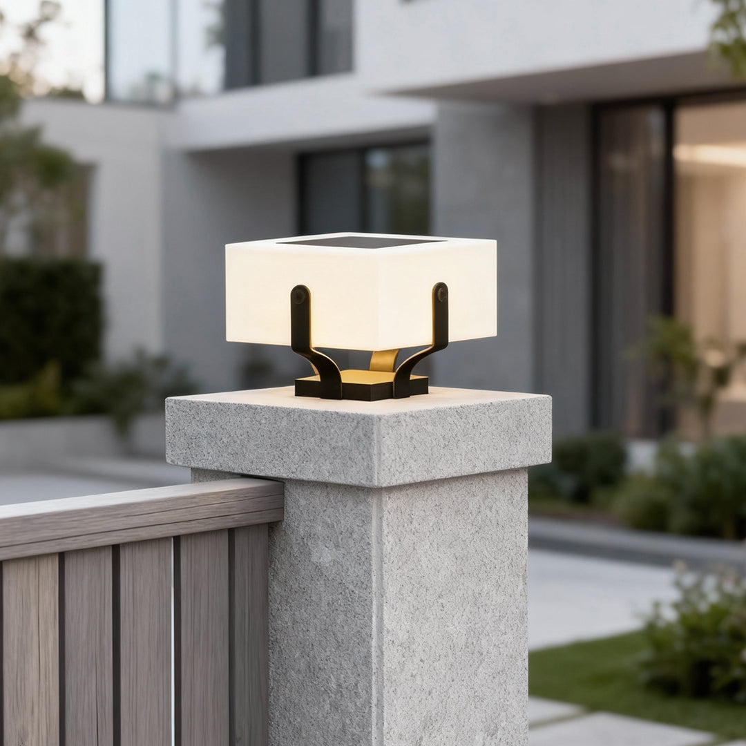 Modern Waterproof LED Square Brick Pillar Light for Outdoor Use