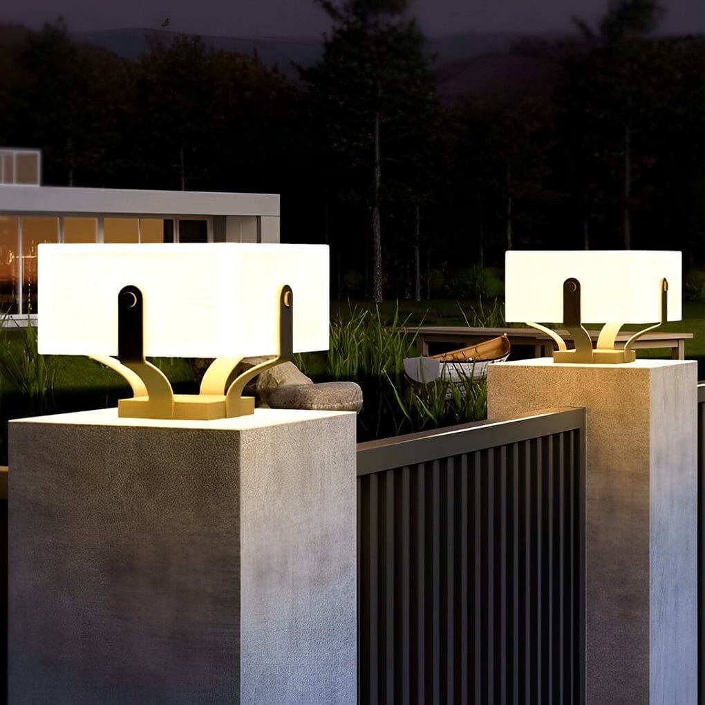 Modern Waterproof LED Square Brick Pillar Light for Outdoor Use