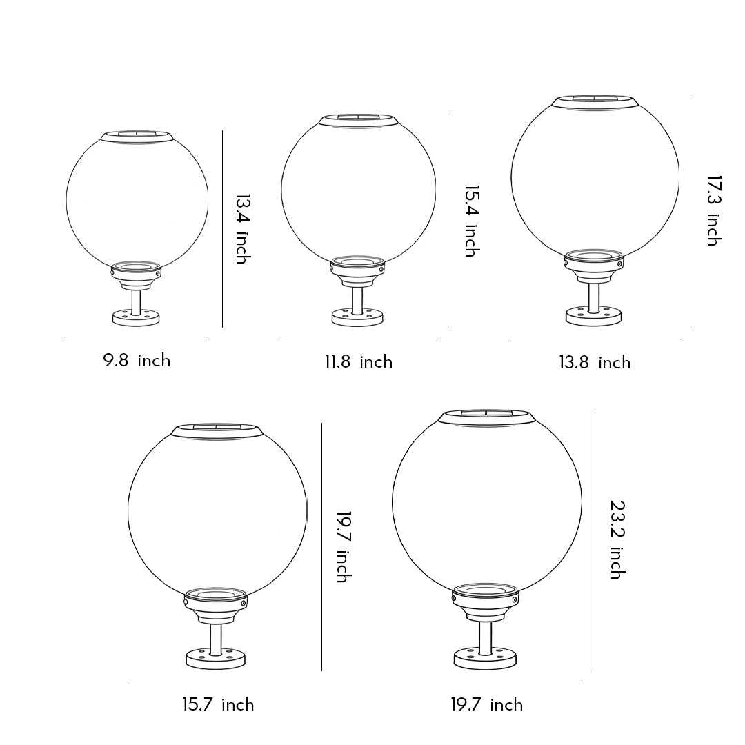 Premium Waterproof LED Solar Pillar Lights for Outdoor Gates