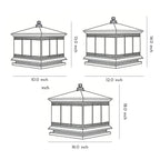 Premium Retro Copper Solar Pillar Lights - Waterproof Outdoor Fence Lamps