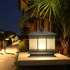 Premium Retro Copper Solar Pillar Lights - Waterproof Outdoor Fence Lamps
