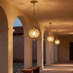 Premium Outdoor Aluminum Globe Pendant Light