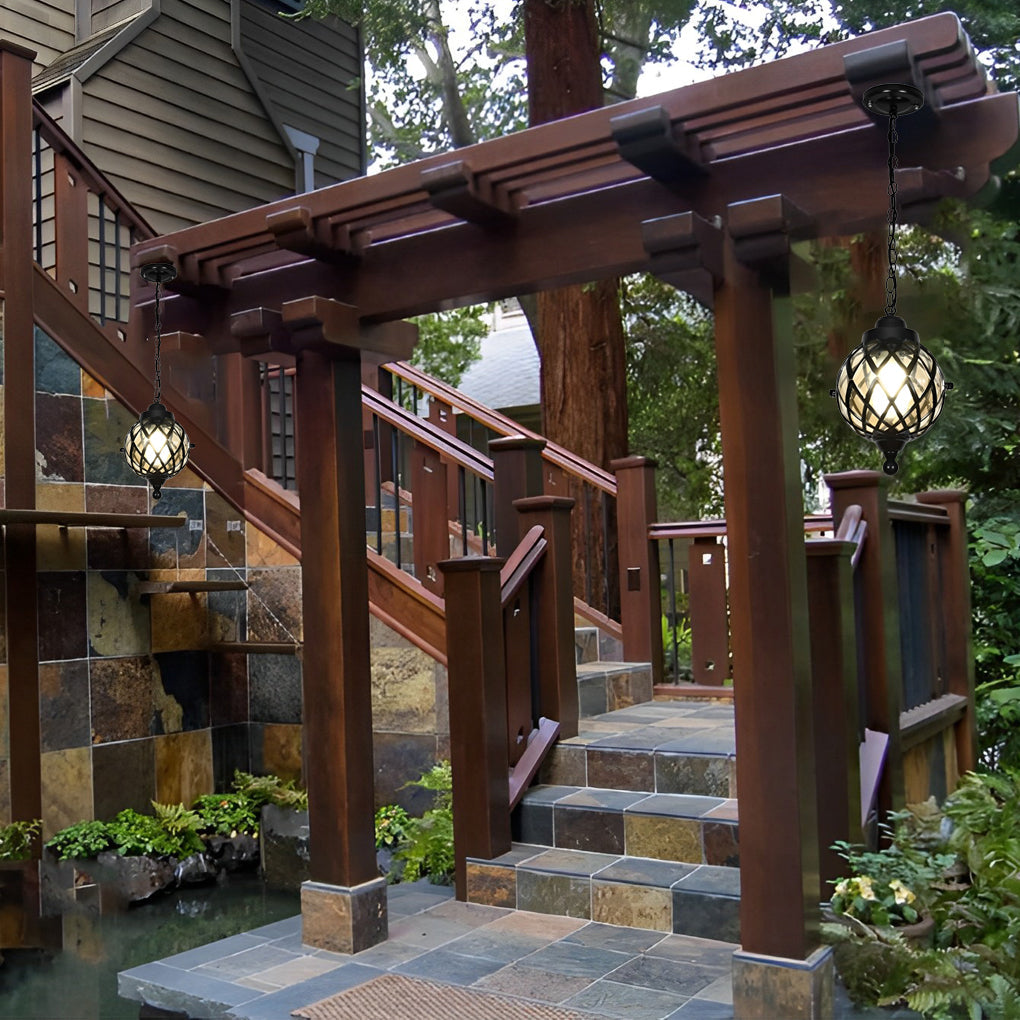 Premium Outdoor Aluminum Globe Pendant Light
