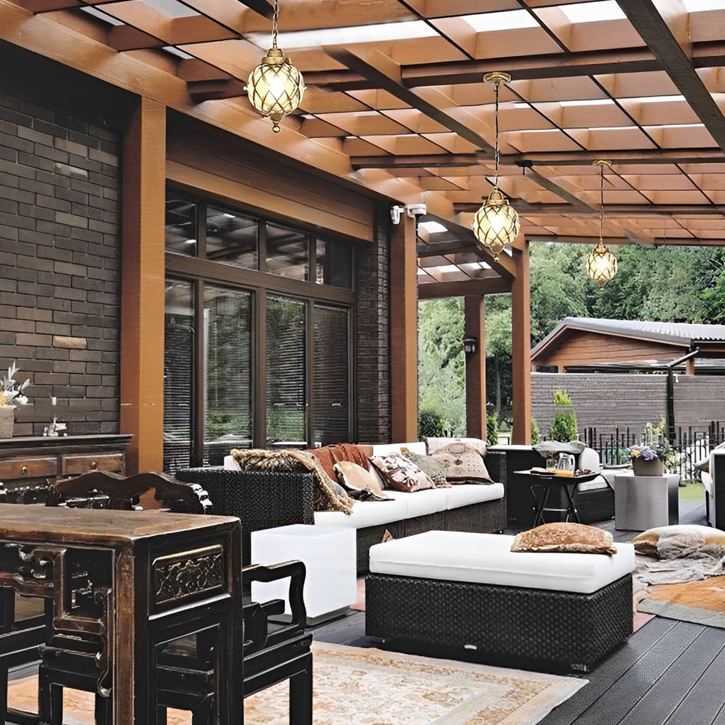 Premium Outdoor Aluminum Globe Pendant Light