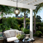 Premium Outdoor Aluminum Globe Pendant Light