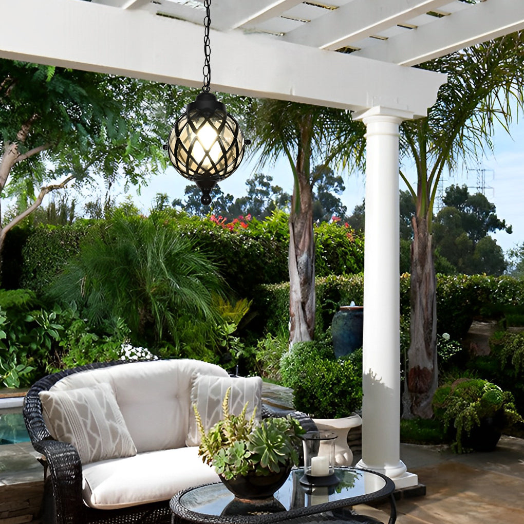 Premium Outdoor Aluminum Globe Pendant Light