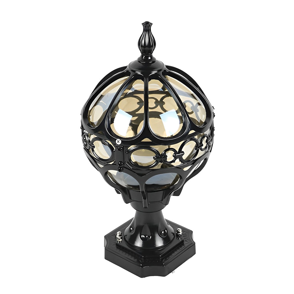 Premium Outdoor Die-Cast Aluminum Globe Pillar Light