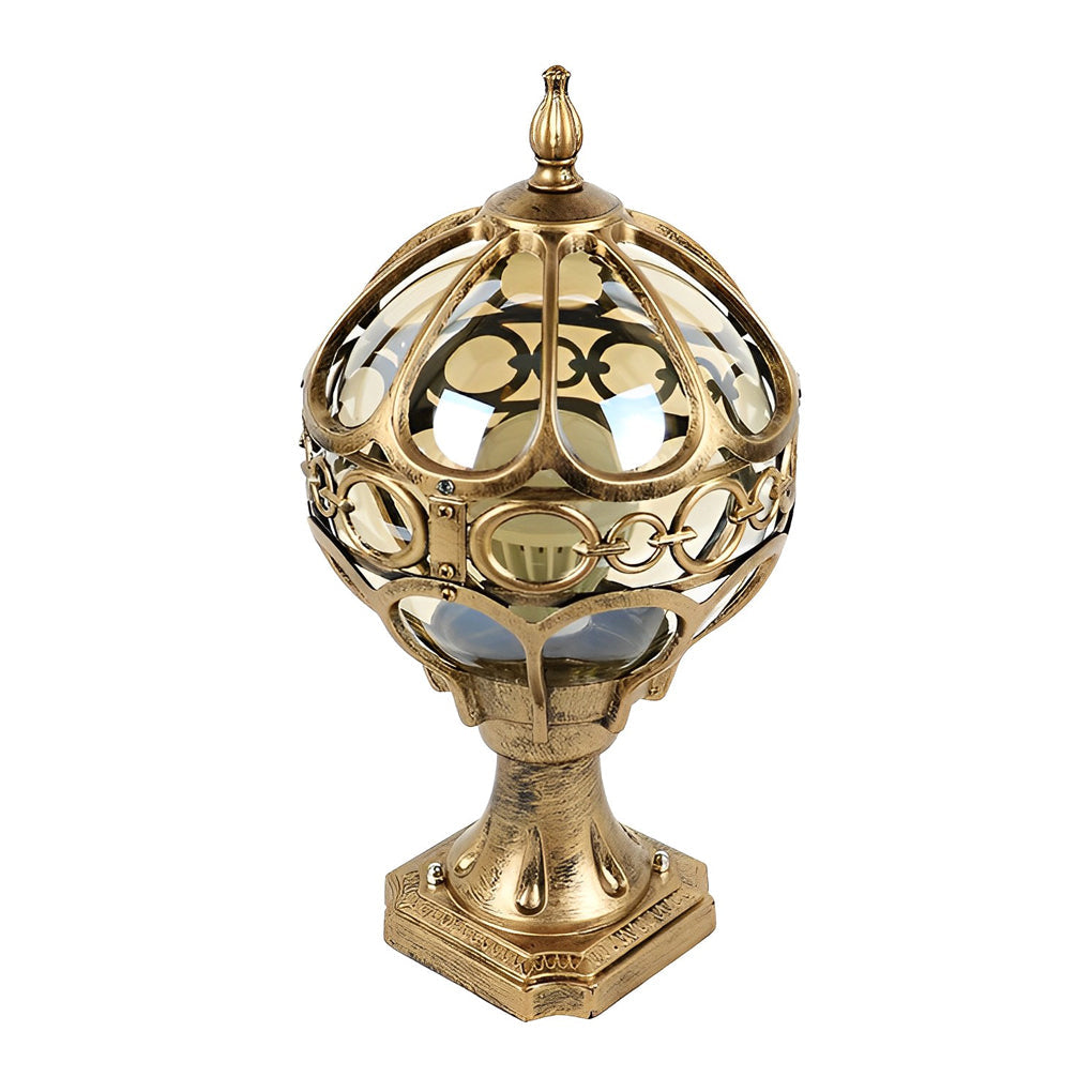 Premium Outdoor Die-Cast Aluminum Globe Pillar Light