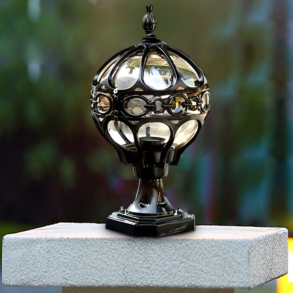 Premium Outdoor Die-Cast Aluminum Globe Pillar Light
