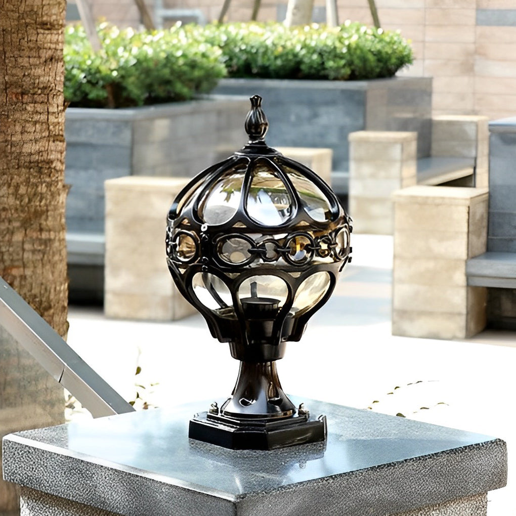 Premium Outdoor Die-Cast Aluminum Globe Pillar Light