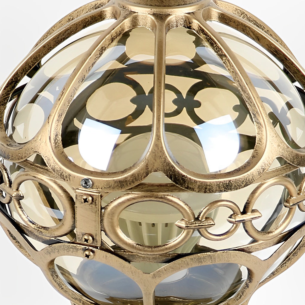 Premium Outdoor Die-Cast Aluminum Globe Pillar Light