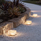 Modern Solar Outdoor Ice Cube Step Lights