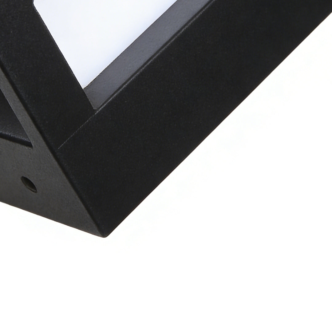 Modern Black Metal Geometric Outdoor Wall Light