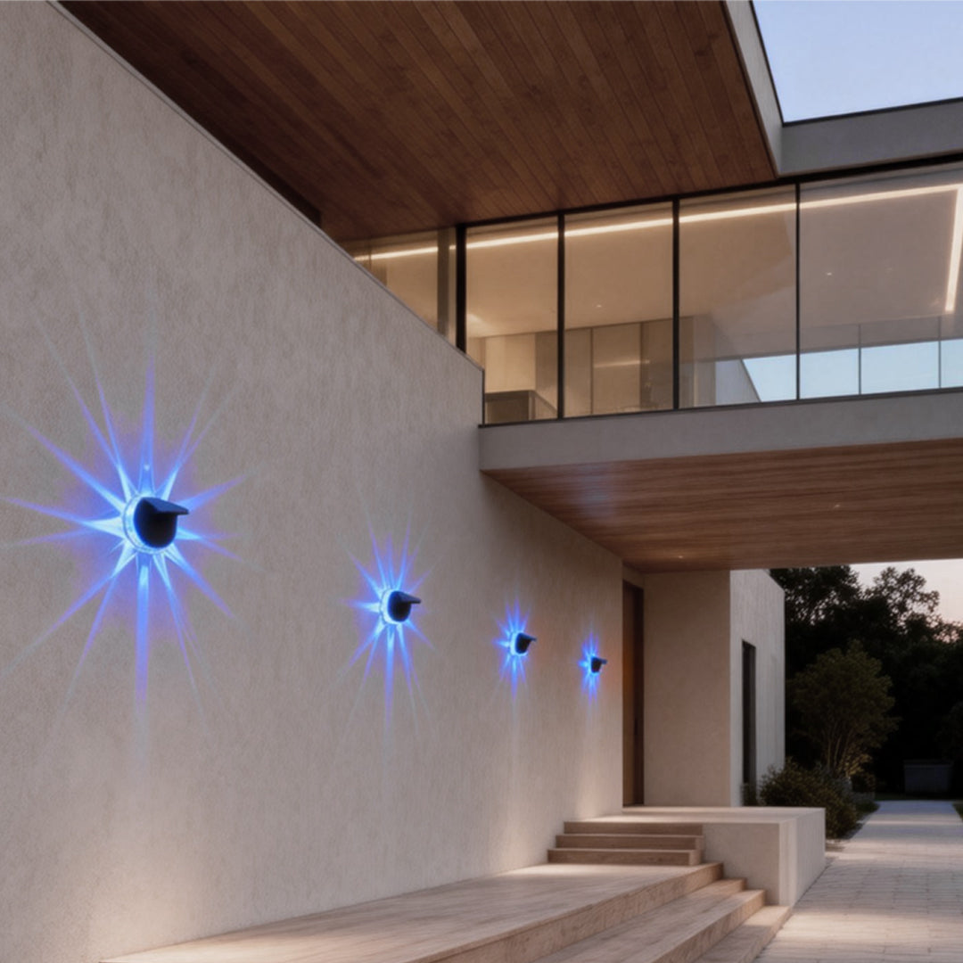 Premium Outdoor Solar Wall Lamp - Petal Design