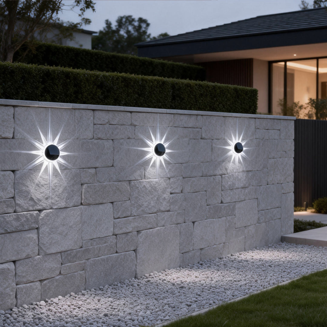 Premium Outdoor Solar Wall Lamp - Petal Design