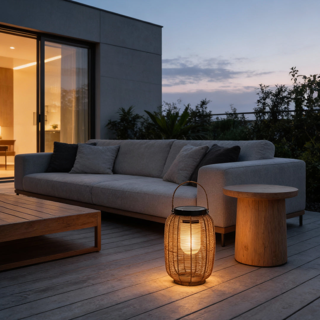 Premium Waterproof Solar LED Rattan Lanterns for Outdoor Use