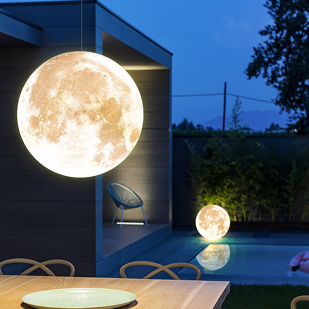 Premium Outdoor Spherical Moon Lamp - Resin Landscape Decor