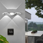 Premium Outdoor Up-Down LED Wave Wall Sconce
