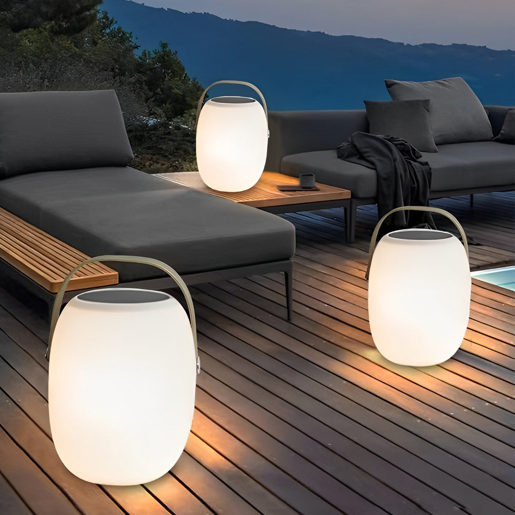 Portable LED Solar Floor Lanterns for Outdoor Decor