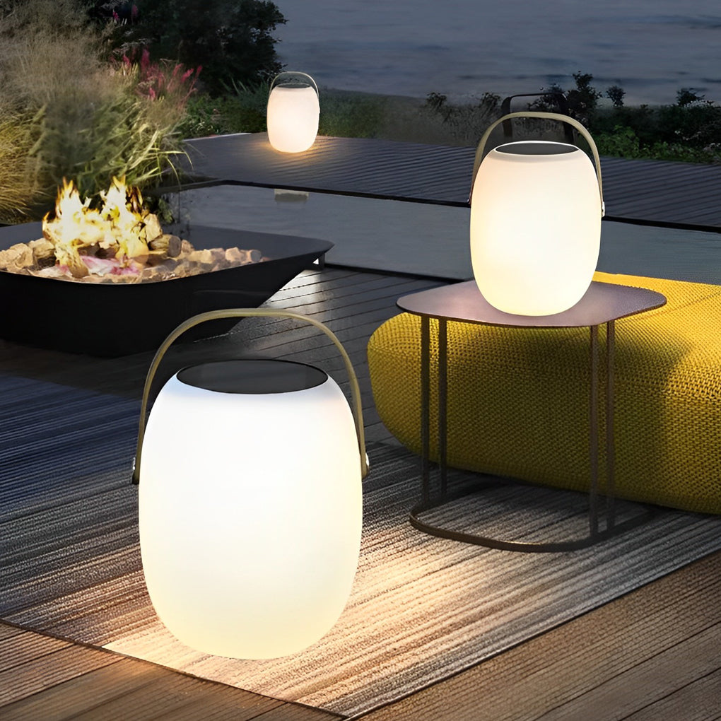 Portable LED Solar Floor Lanterns for Outdoor Decor