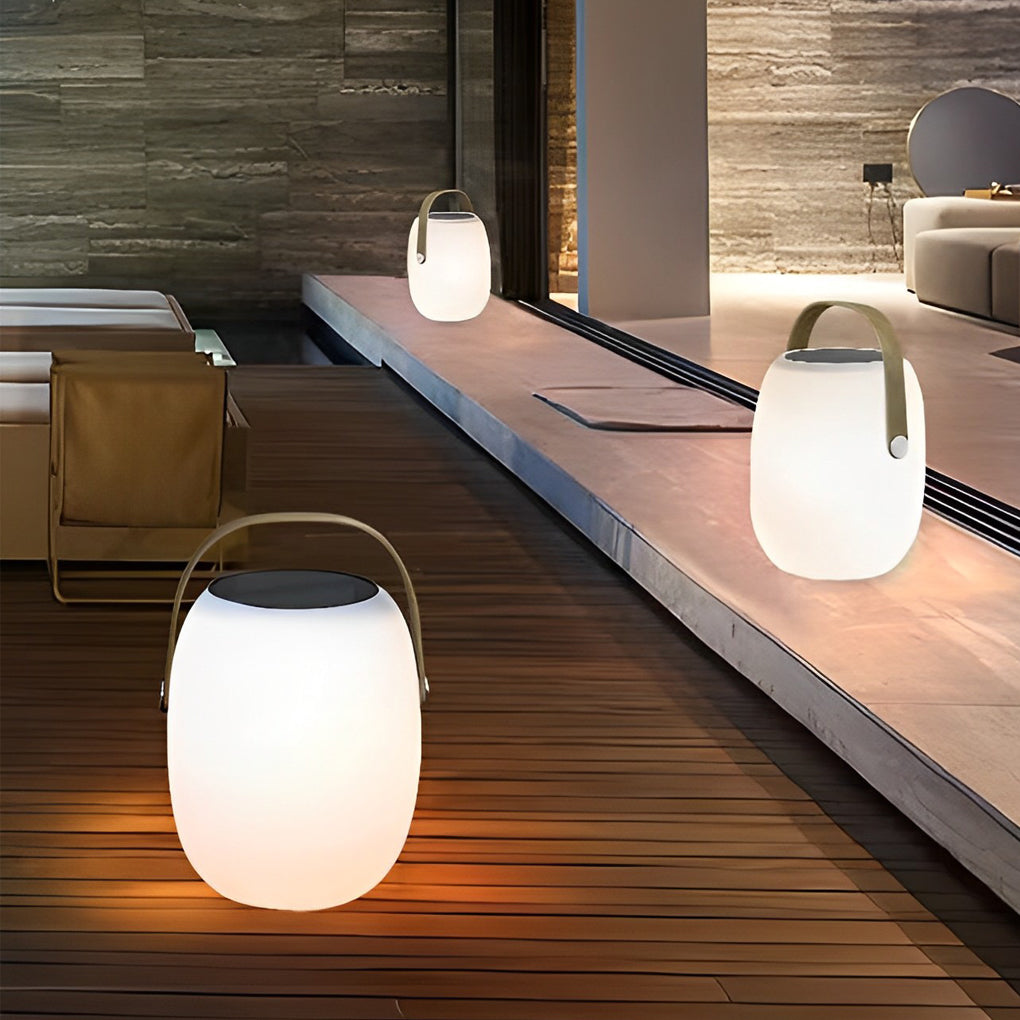Portable LED Solar Floor Lanterns for Outdoor Decor