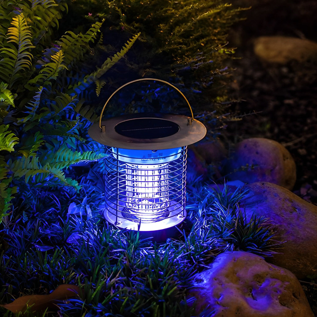 Premium Solar Garden Bug Zapper with Purple Light - Mosquito Killer Lamp