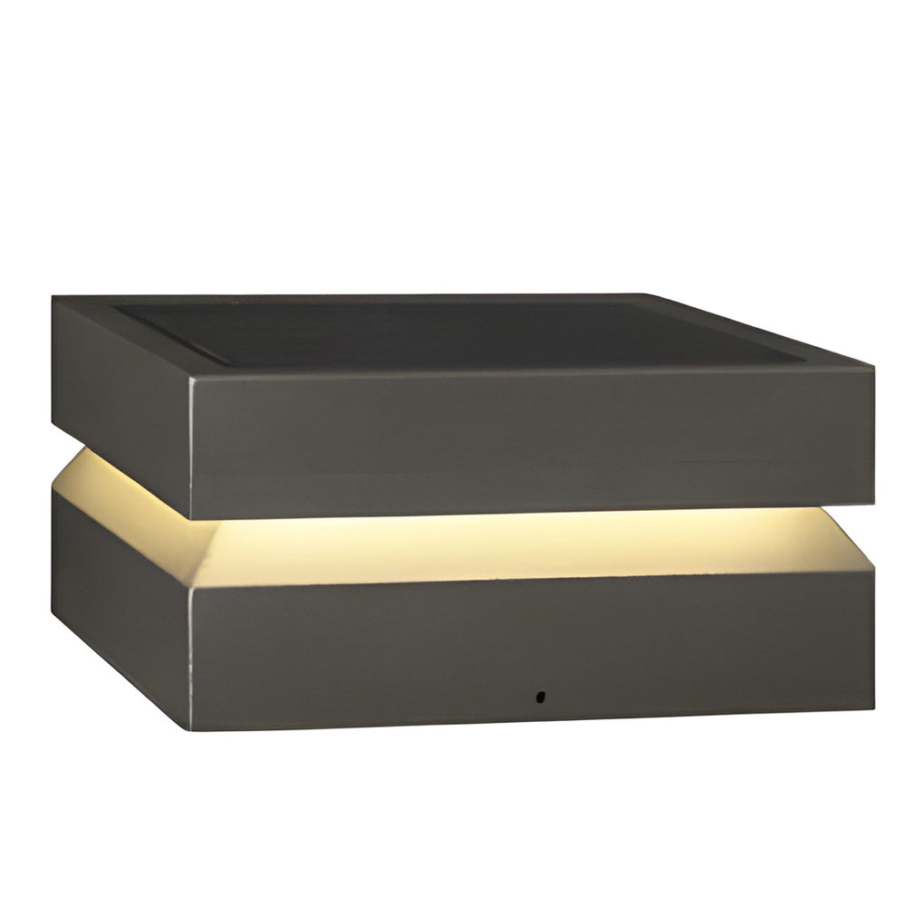 Premium Waterproof Black Square Solar Deck Lights for Outdoor Use