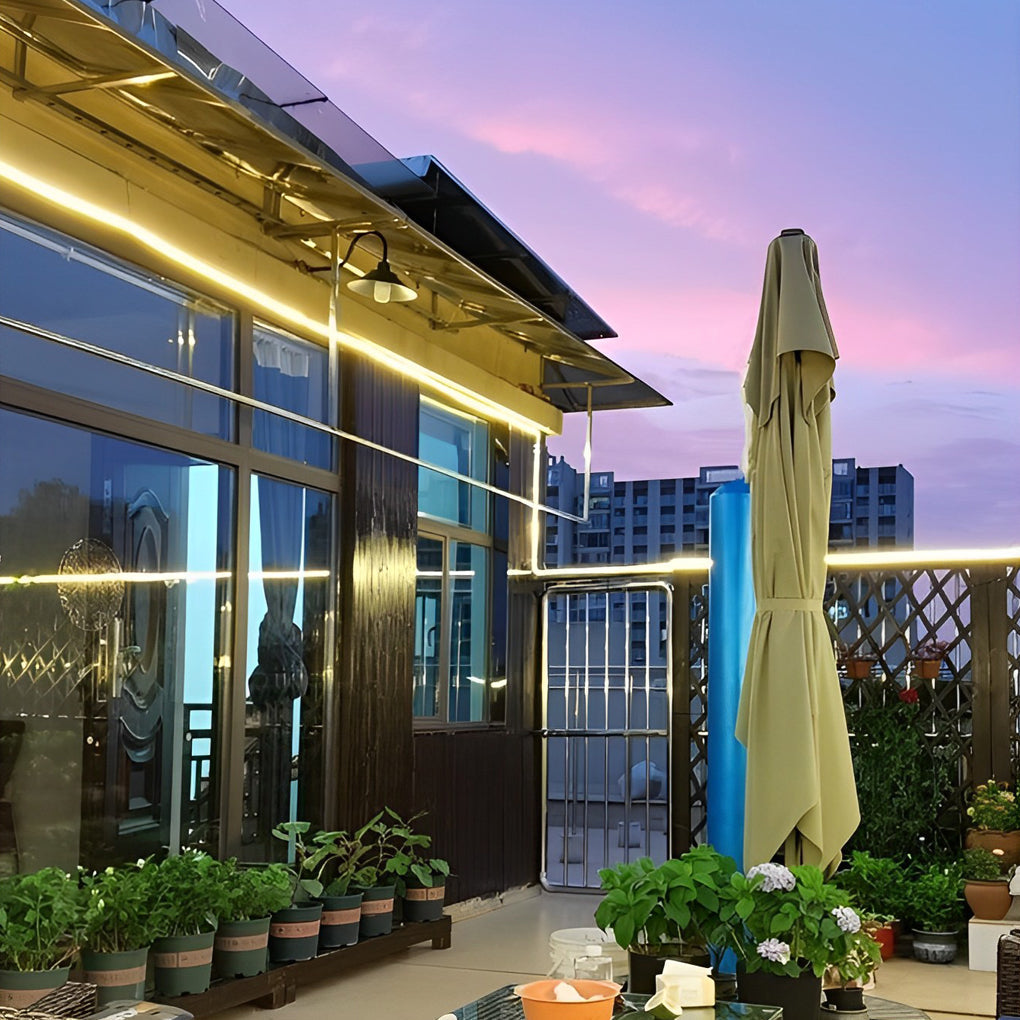 Premium White LED Outdoor Stair Lighting Strips - Silicone Design