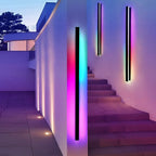 Black Linear LED Outdoor Wall Light