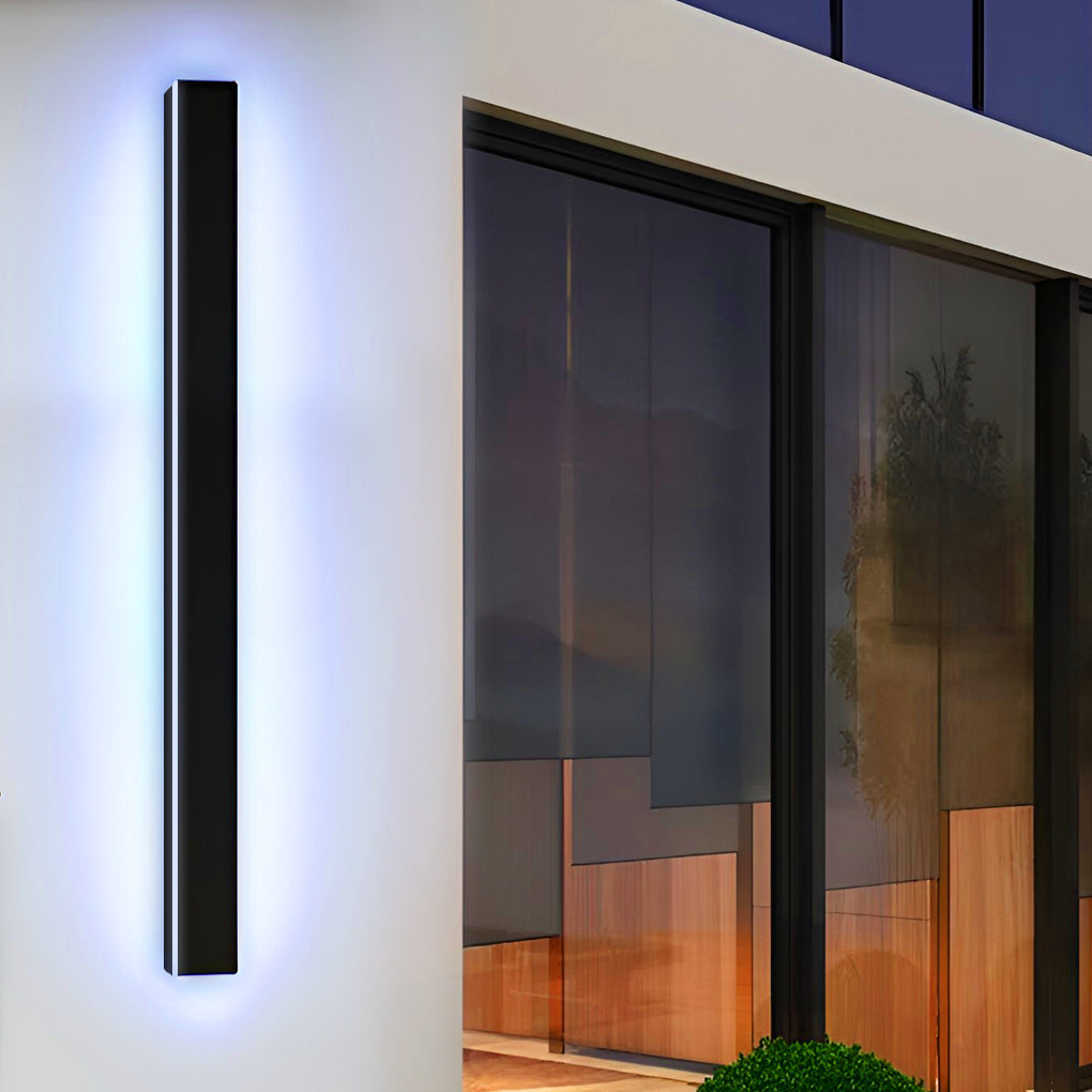 Black Linear LED Outdoor Wall Light