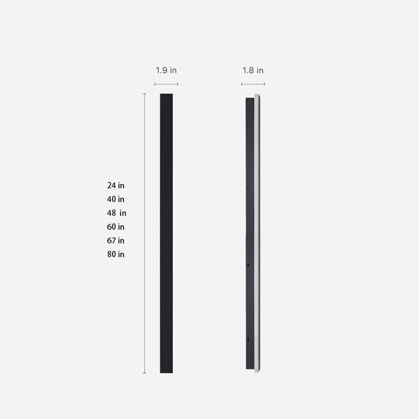 Black Linear LED Outdoor Wall Light
