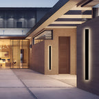 Black Linear LED Outdoor Wall Light