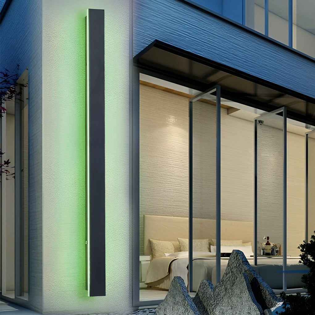 Black Linear LED Outdoor Wall Light