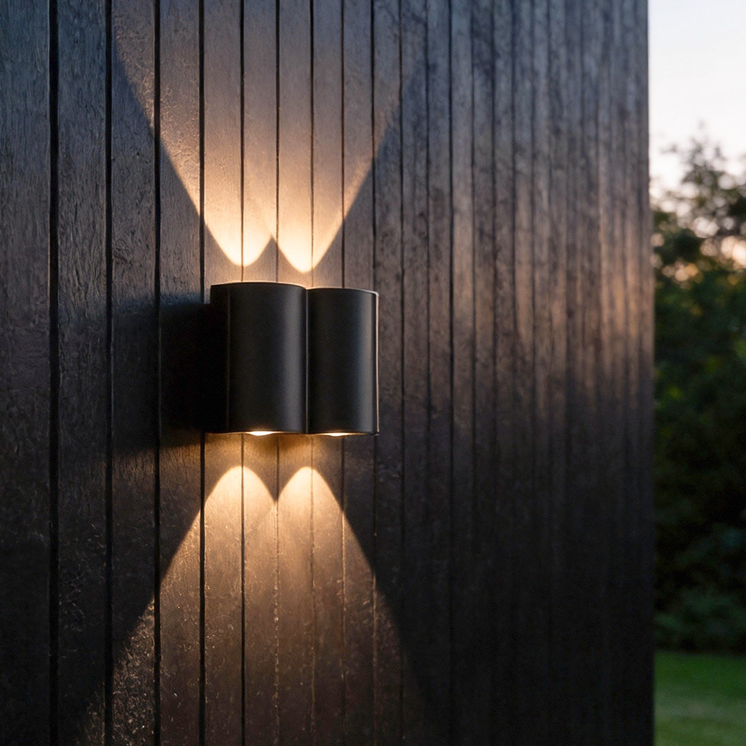 Premium Black Waterproof LED Outdoor Wall Light - Up & Down Design