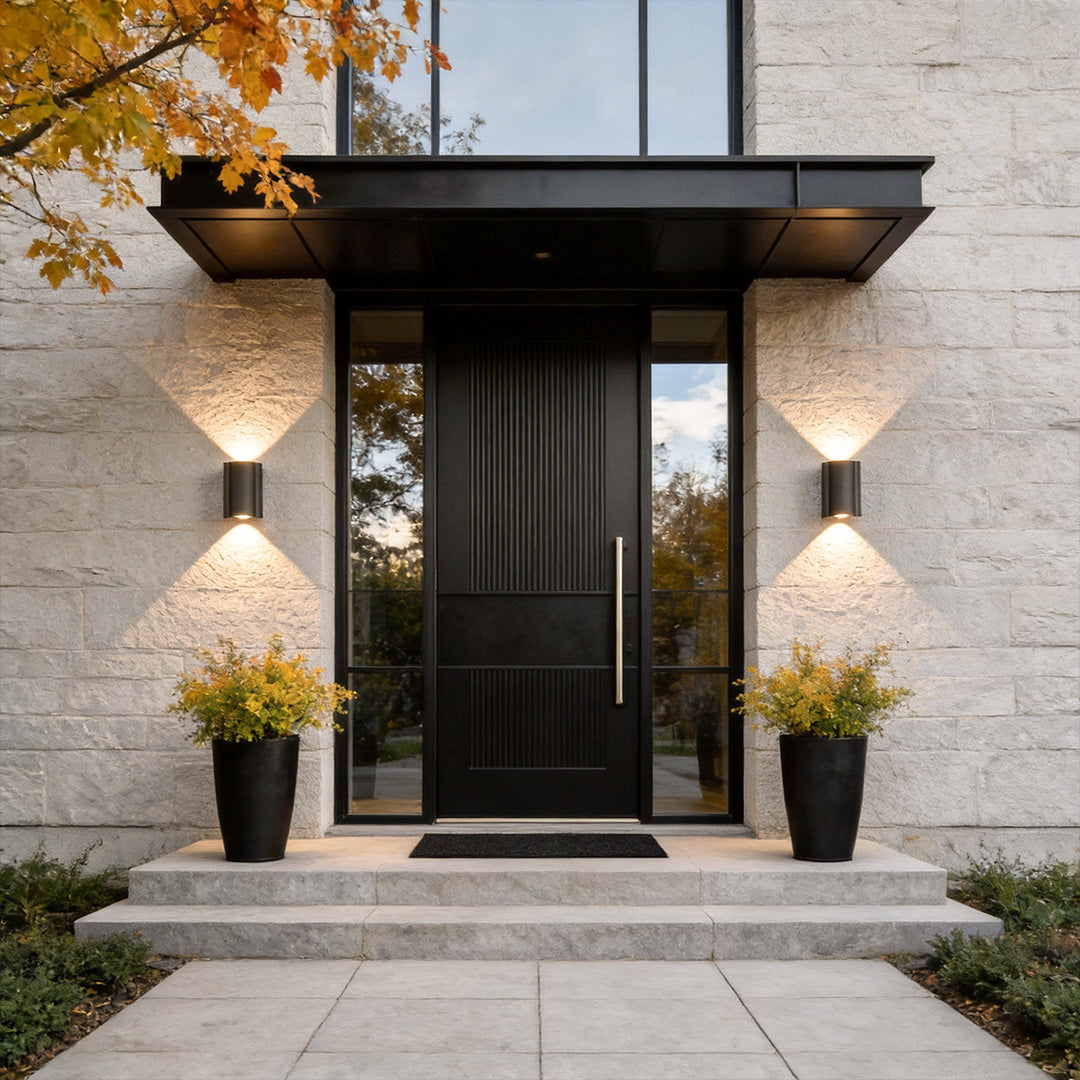 Premium Black Waterproof LED Outdoor Wall Light - Up & Down Design