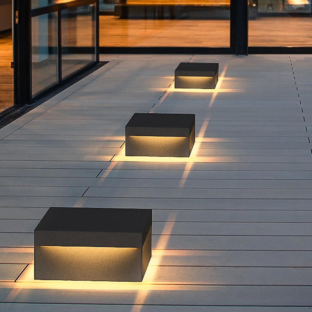 Modern Waterproof Square Outdoor Fence Lights