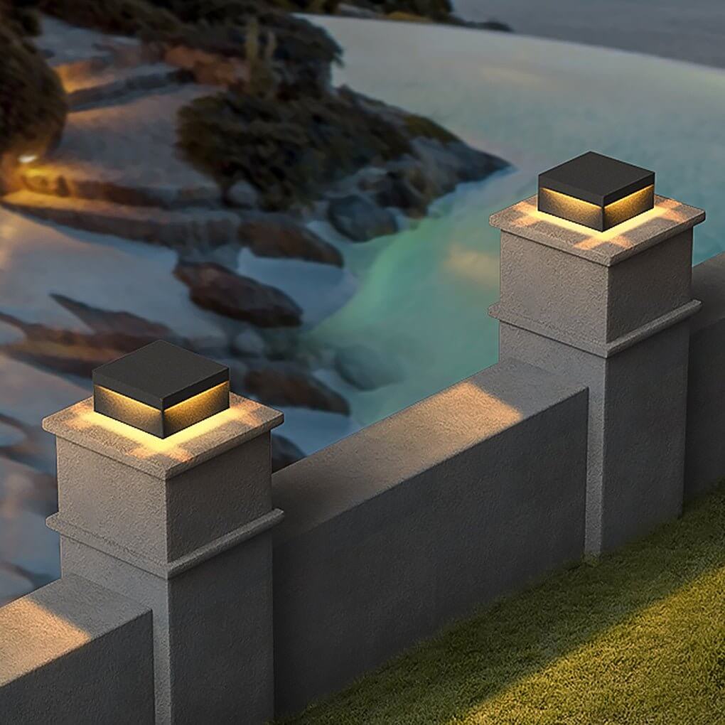 Modern Waterproof Square Outdoor Fence Lights