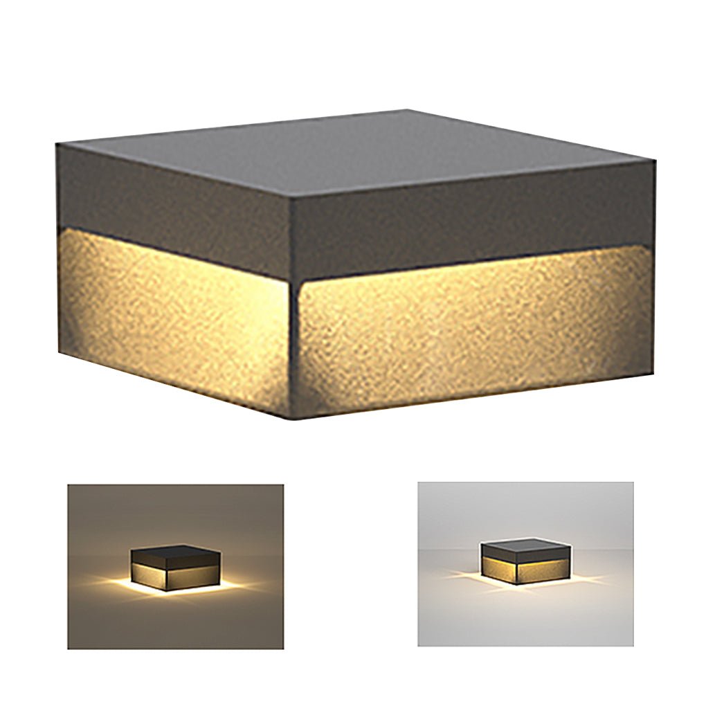 Modern Waterproof Square Outdoor Fence Lights