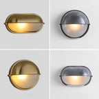 Retro Waterproof Oval Bulkhead Light - Industrial Style