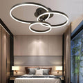 Modern Gold Flush Mount Ceiling Light with 3 Circles and 3 Bulbs
