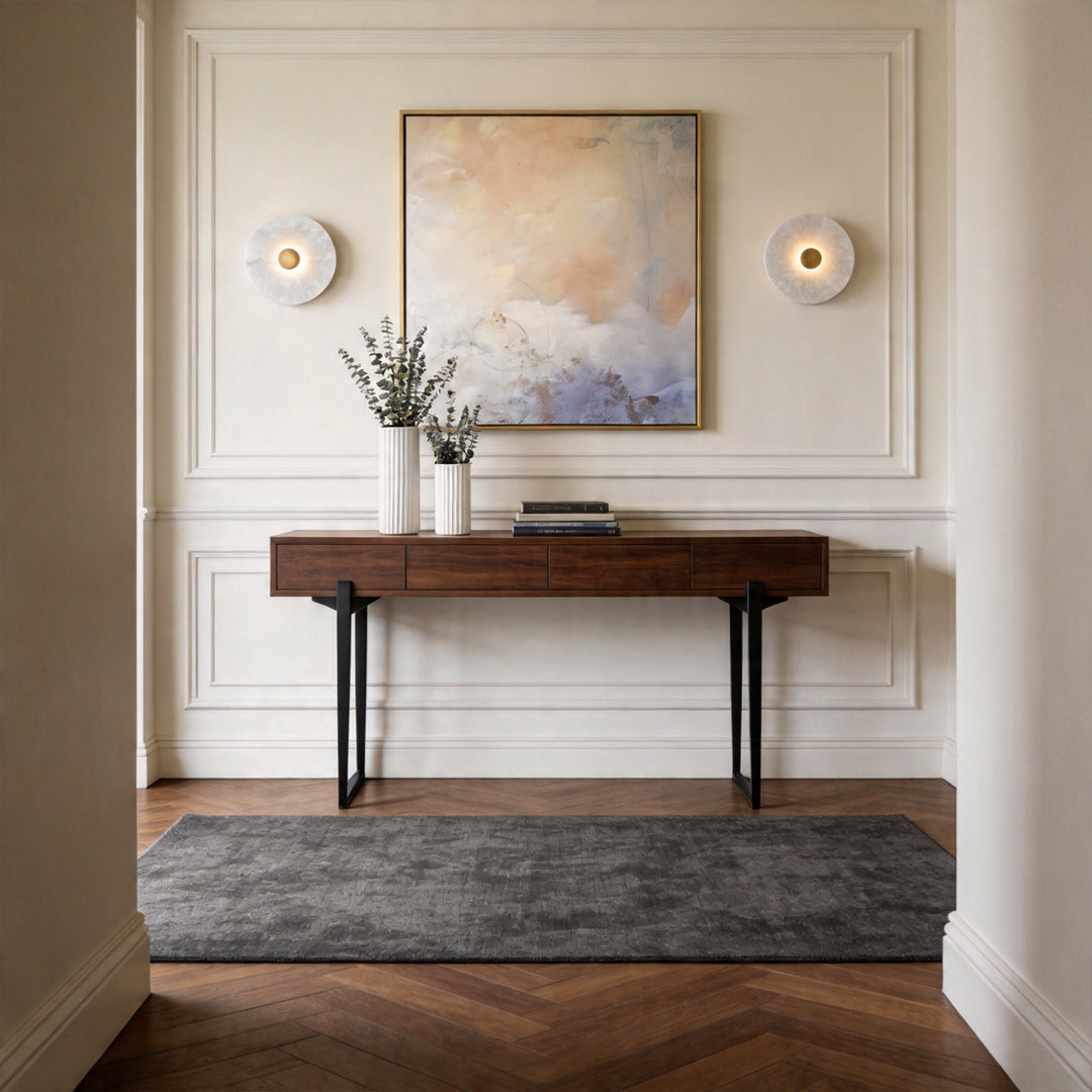 Nordic Luxury Round Natural Marble Wall Light