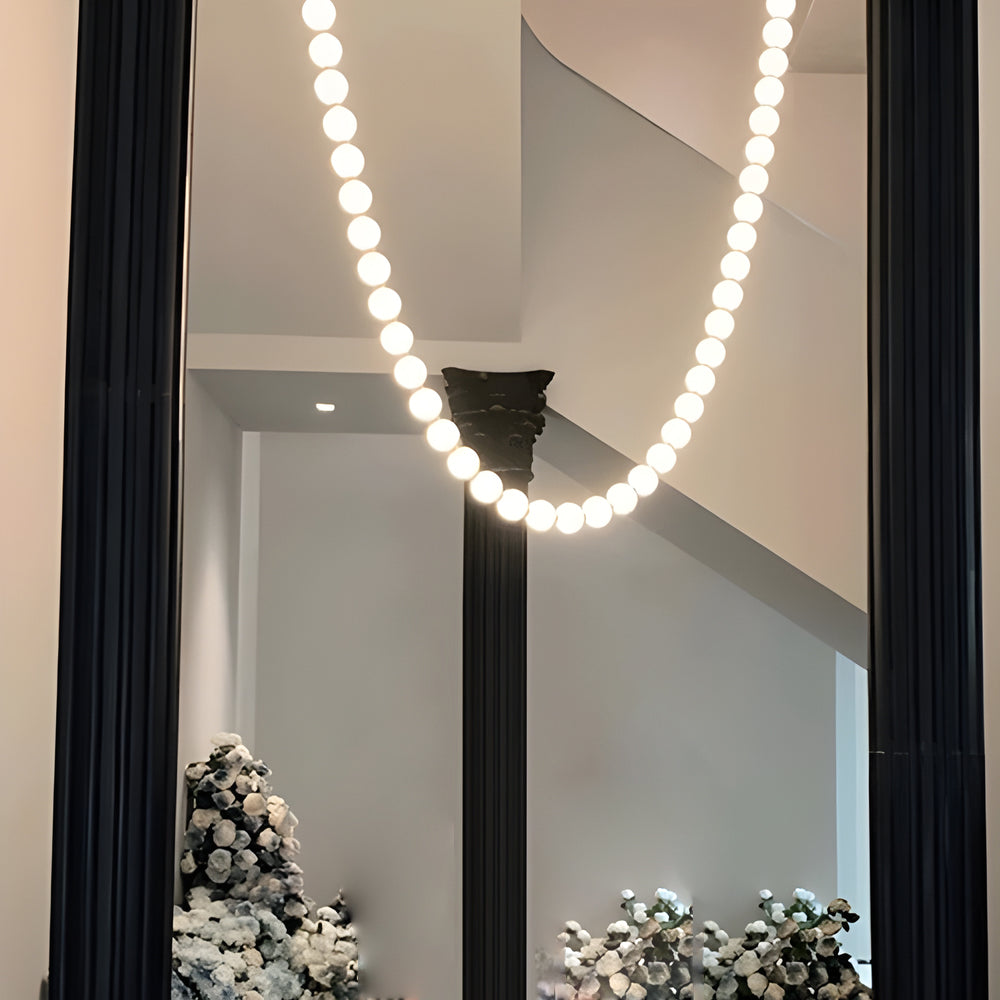Luxury Pearl Necklace Ceiling Light Fixture