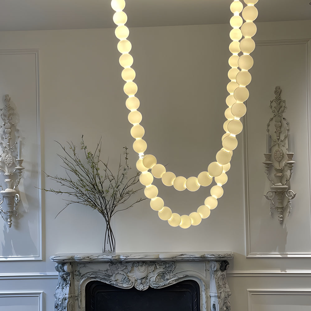 Luxury Pearl Necklace Ceiling Light Fixture
