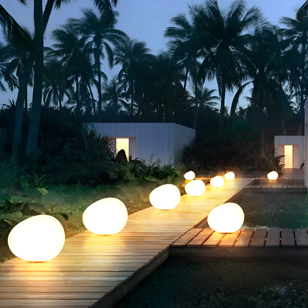 Modern Waterproof Pebble Outdoor Landscape Lamp