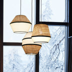 Japanese-Style Pendant Fabric Ceiling Light Shade