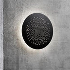 Black Waterproof LED Perforated Metal Wall Sconce