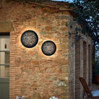Black Waterproof LED Perforated Metal Wall Sconce